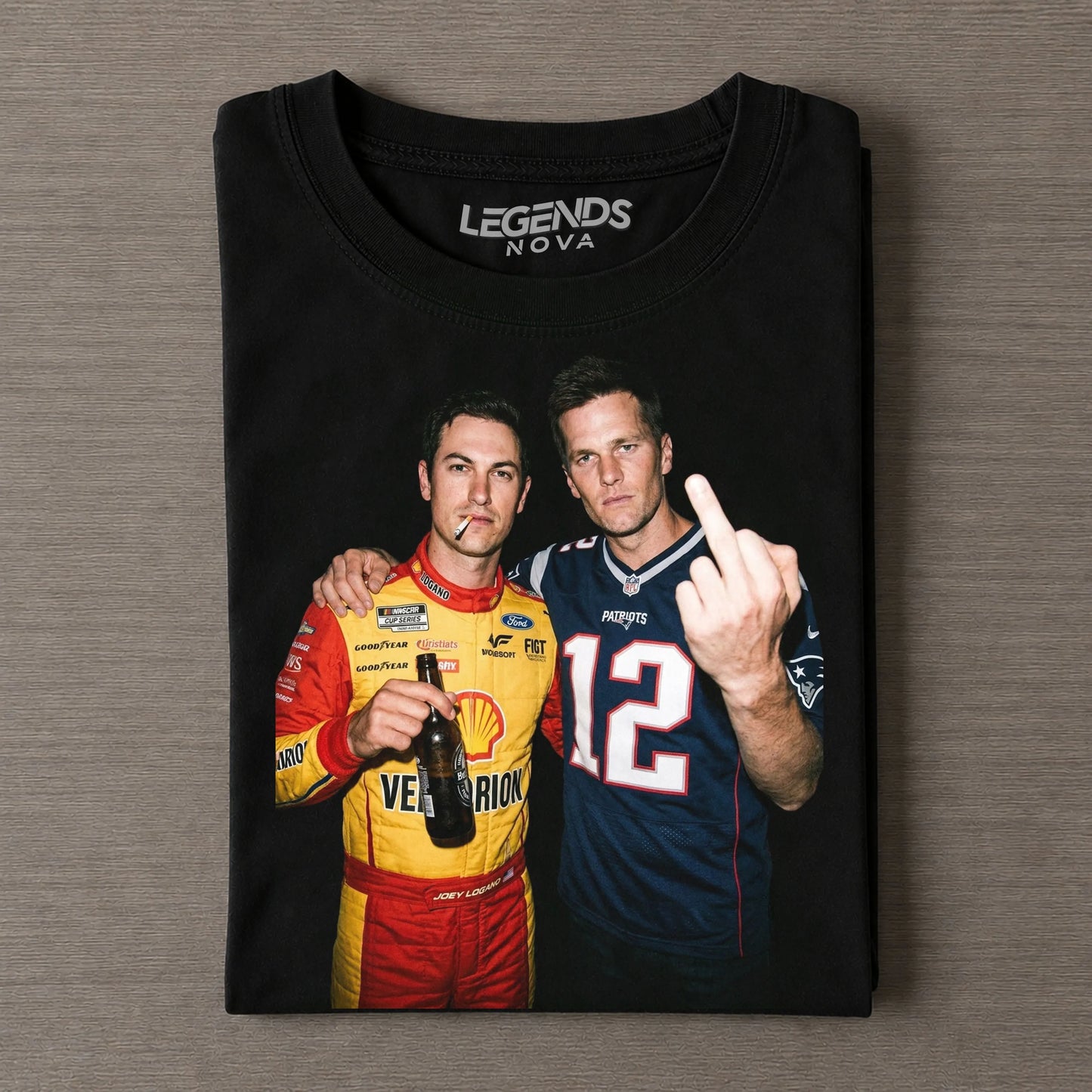 Joey Logano & Tom Brady T-shirt