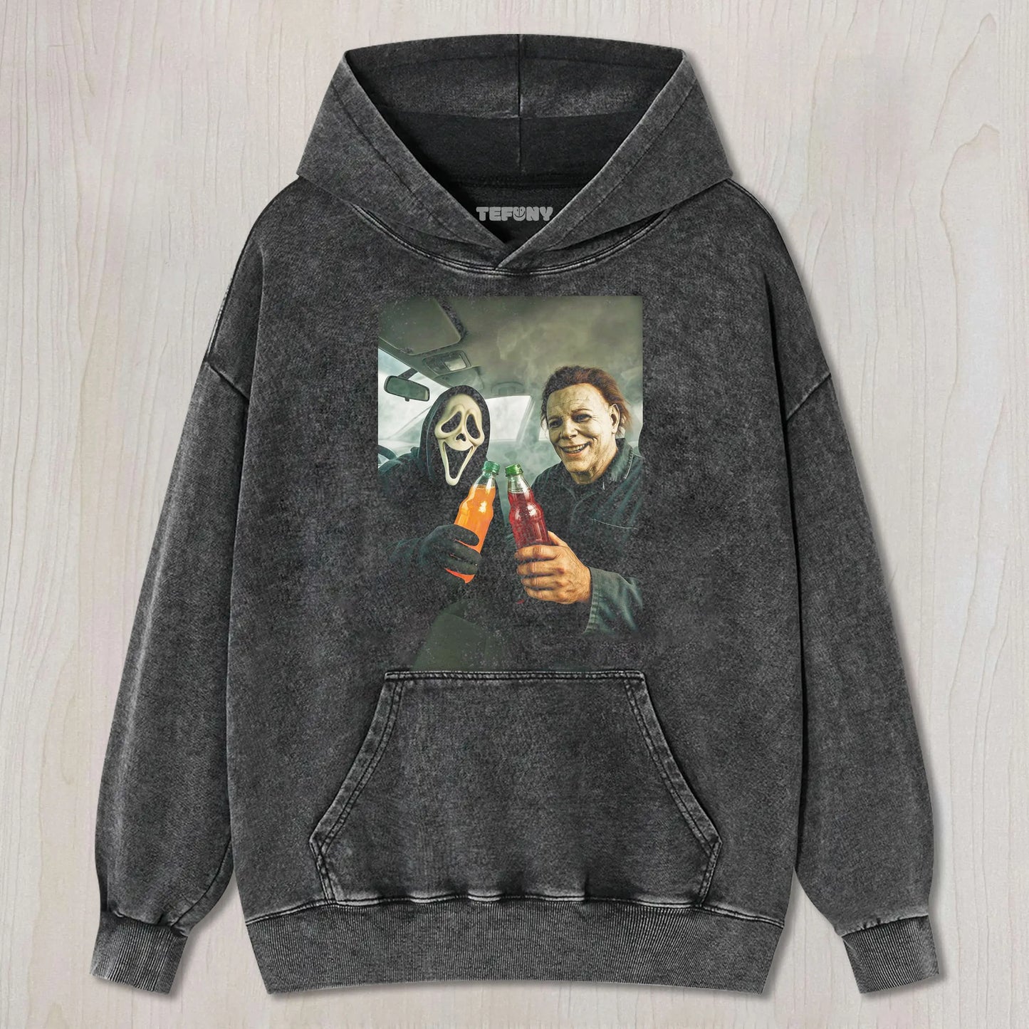 GHOSTFACE AND MICHAEL MYERS CLINK GLASSES TEE & SWEAT & HOOD
