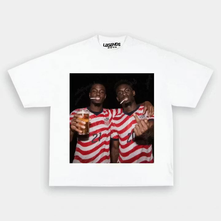 Timothy Weah & Folarin Balogun American Soccer Style Tee