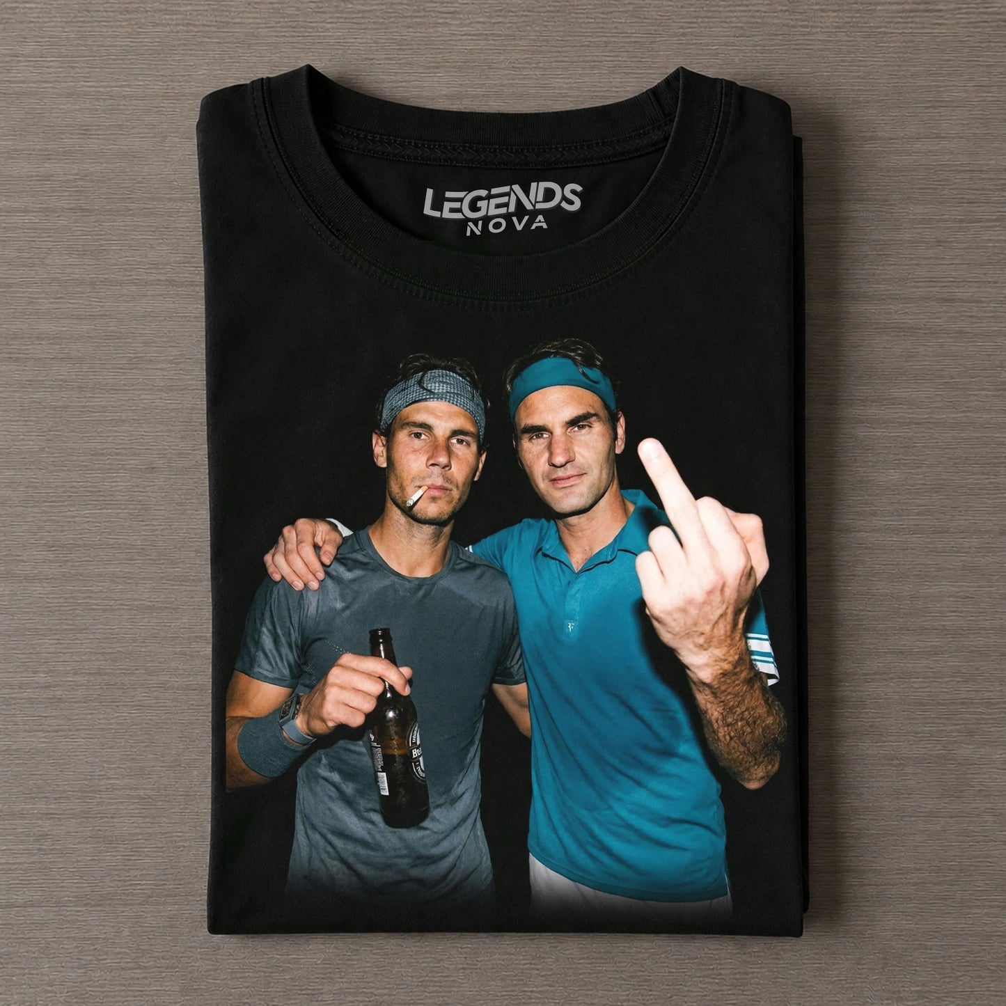 Roger Federer & Rafael Nadal Tennis legend graphic T-shirt