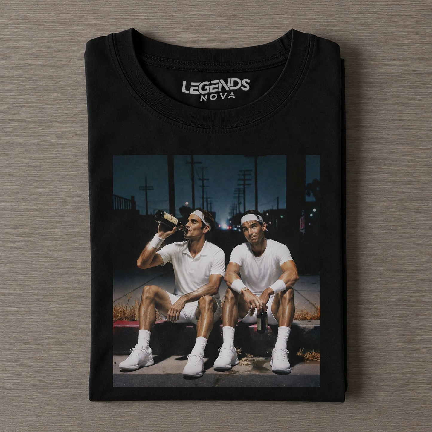 Roger Federer & Rafael Nadal Tennis legend graphic T-shirt