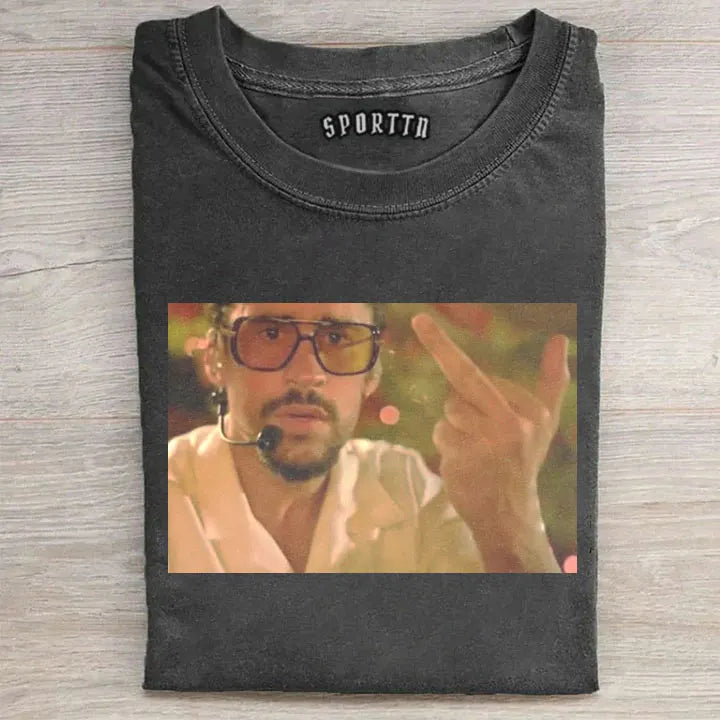 Unapologetic Bad Bunny Middle Finger Super Bowl Tee