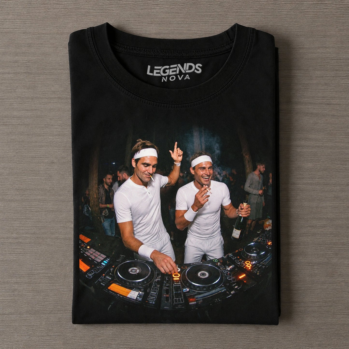 Roger Federer & Rafael Nadal Tennis legend graphic T-shirt