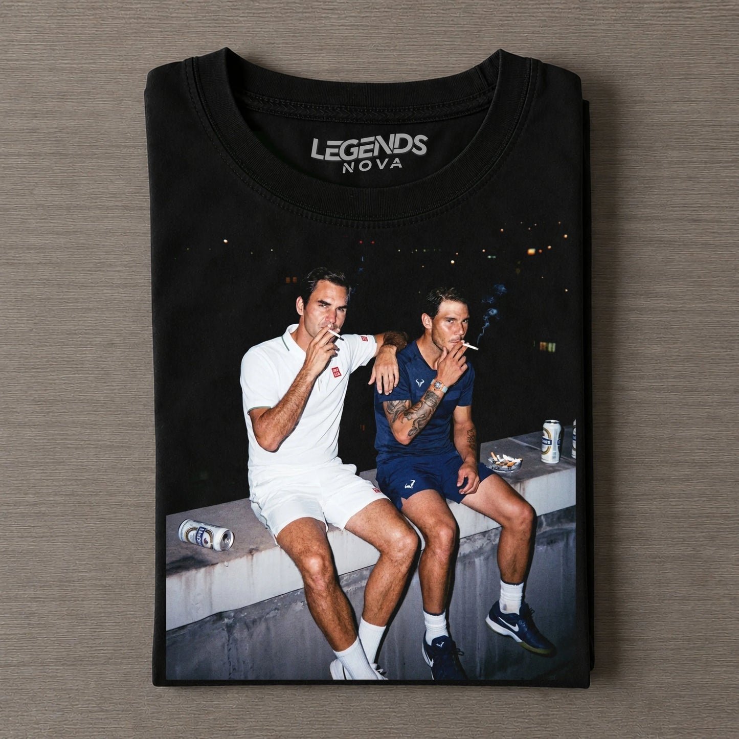 Roger Federer & Rafael Nadal Tennis legend graphic T-shirt