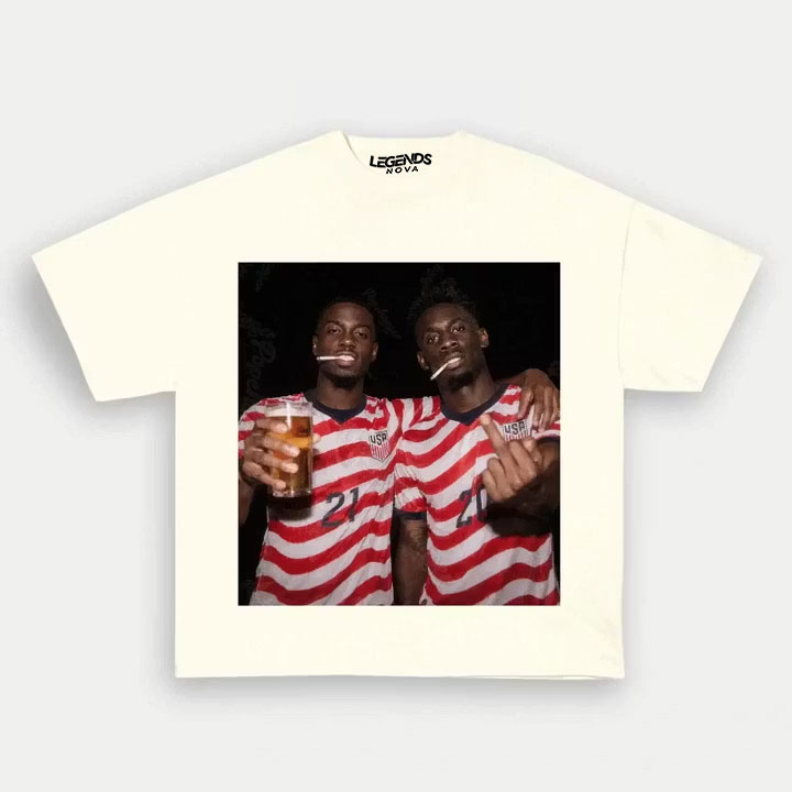 Timothy Weah & Folarin Balogun American Soccer Style Tee