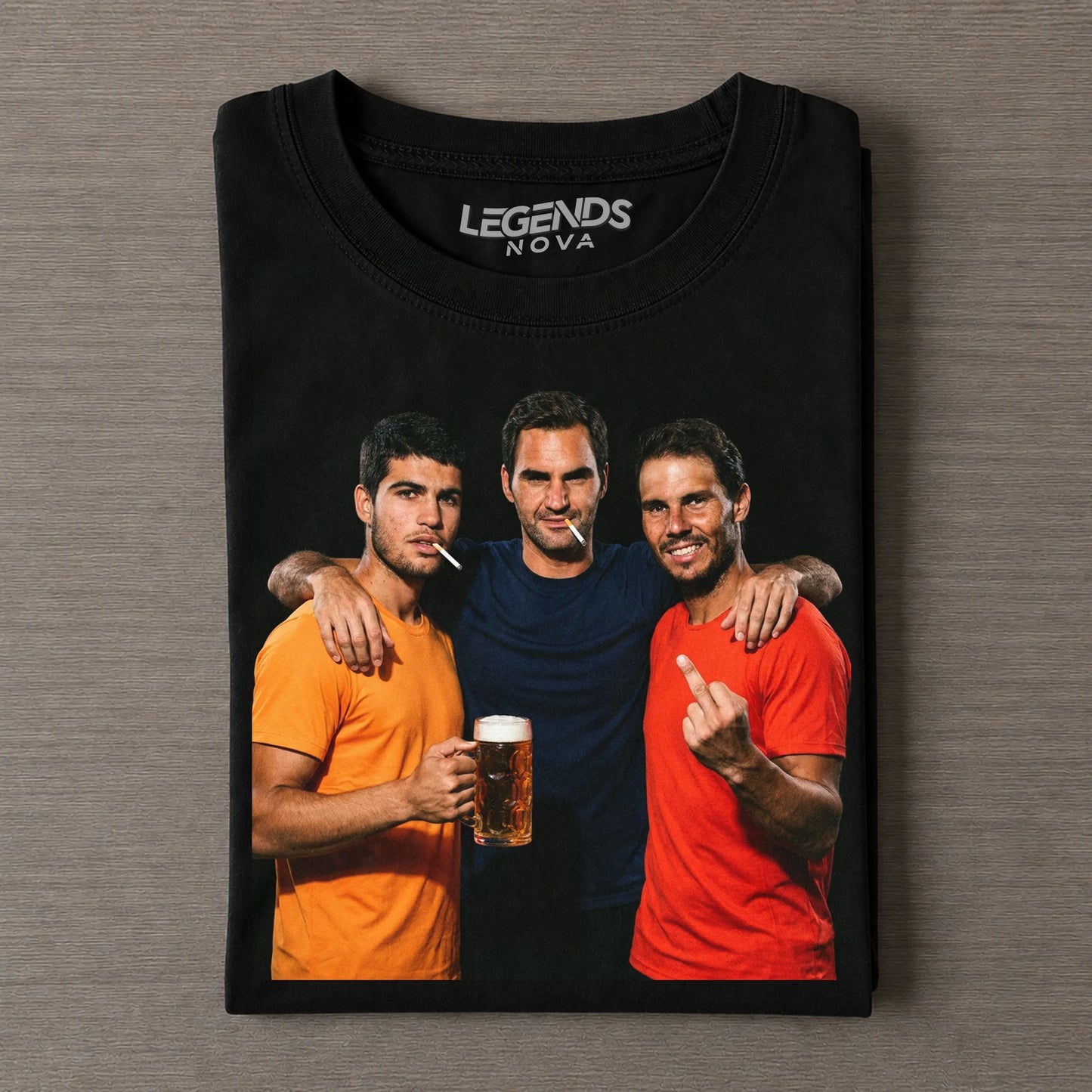 Carlos Alcaraz & Roger Federer & Rafael Nadal 2026 Vintage T-shirt