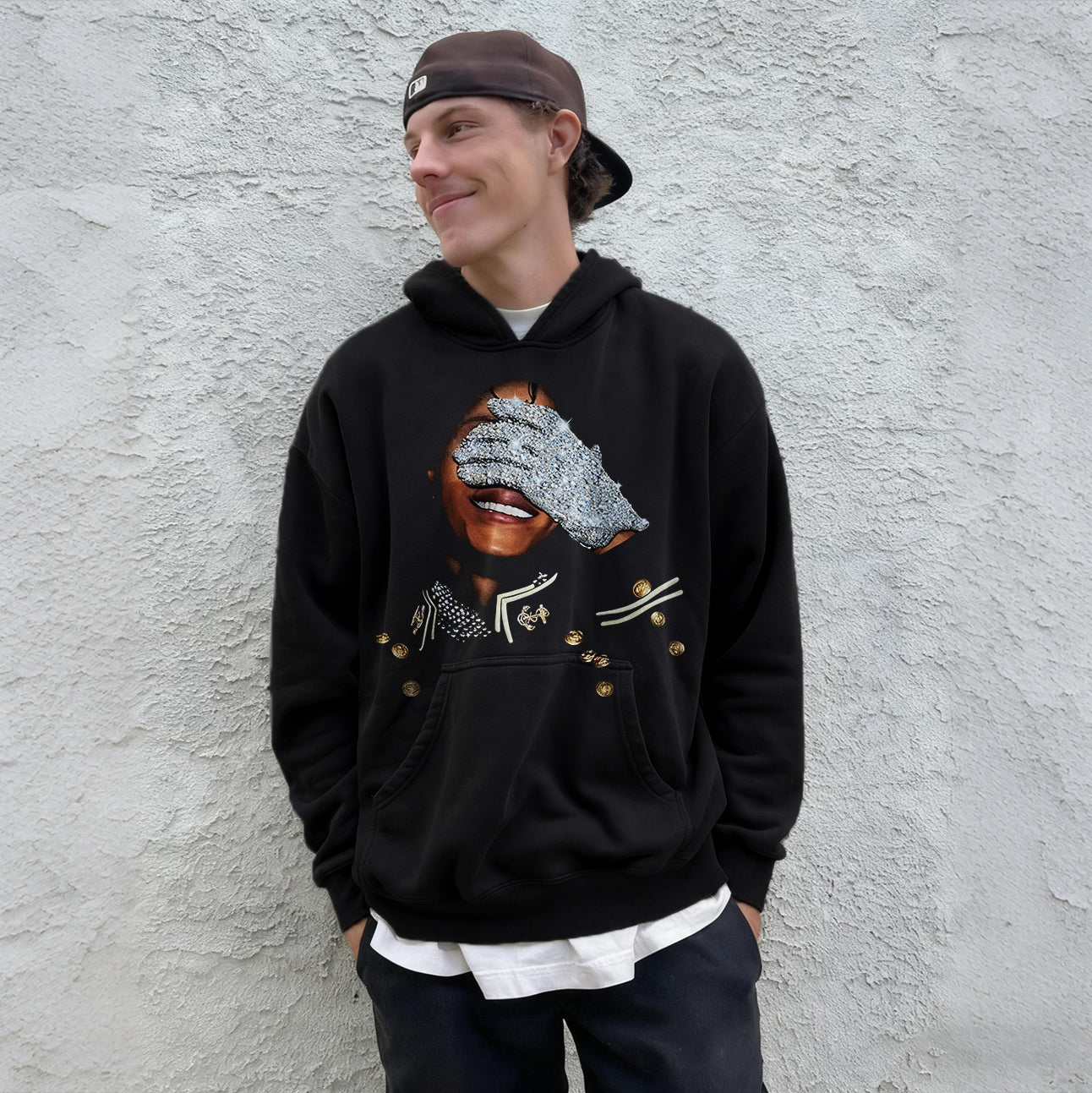 Michael Jackson Printed Men's Hoodie(Double-sided Print)