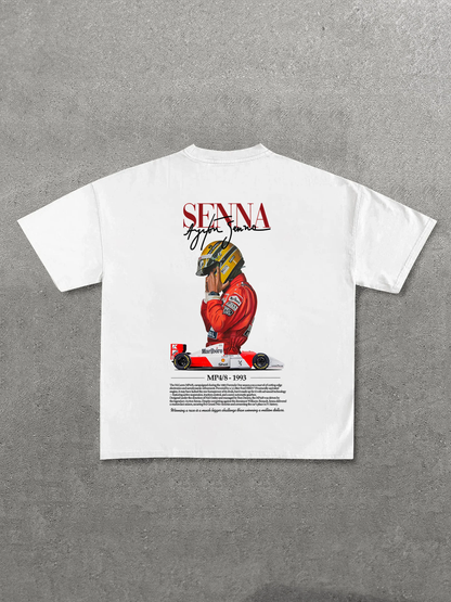 Ferrari Formula 1 Ayrton Senna Printed Unisex Oversized T-shirt