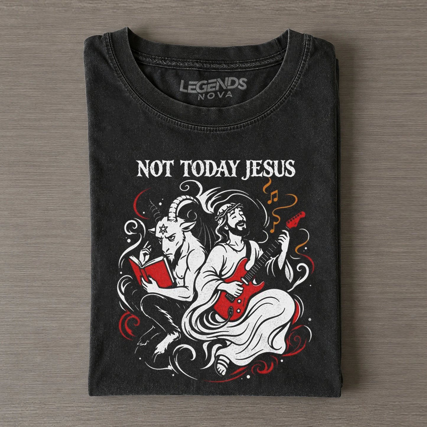 Funny Not Today Jesus Vintage T-shirt