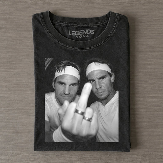 Roger Federer & Rafael Nadal Tennis legend graphic T-shirt