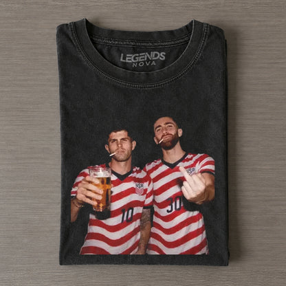 Christian Pulisic & Giovanni Reyna American Soccer Style Tee