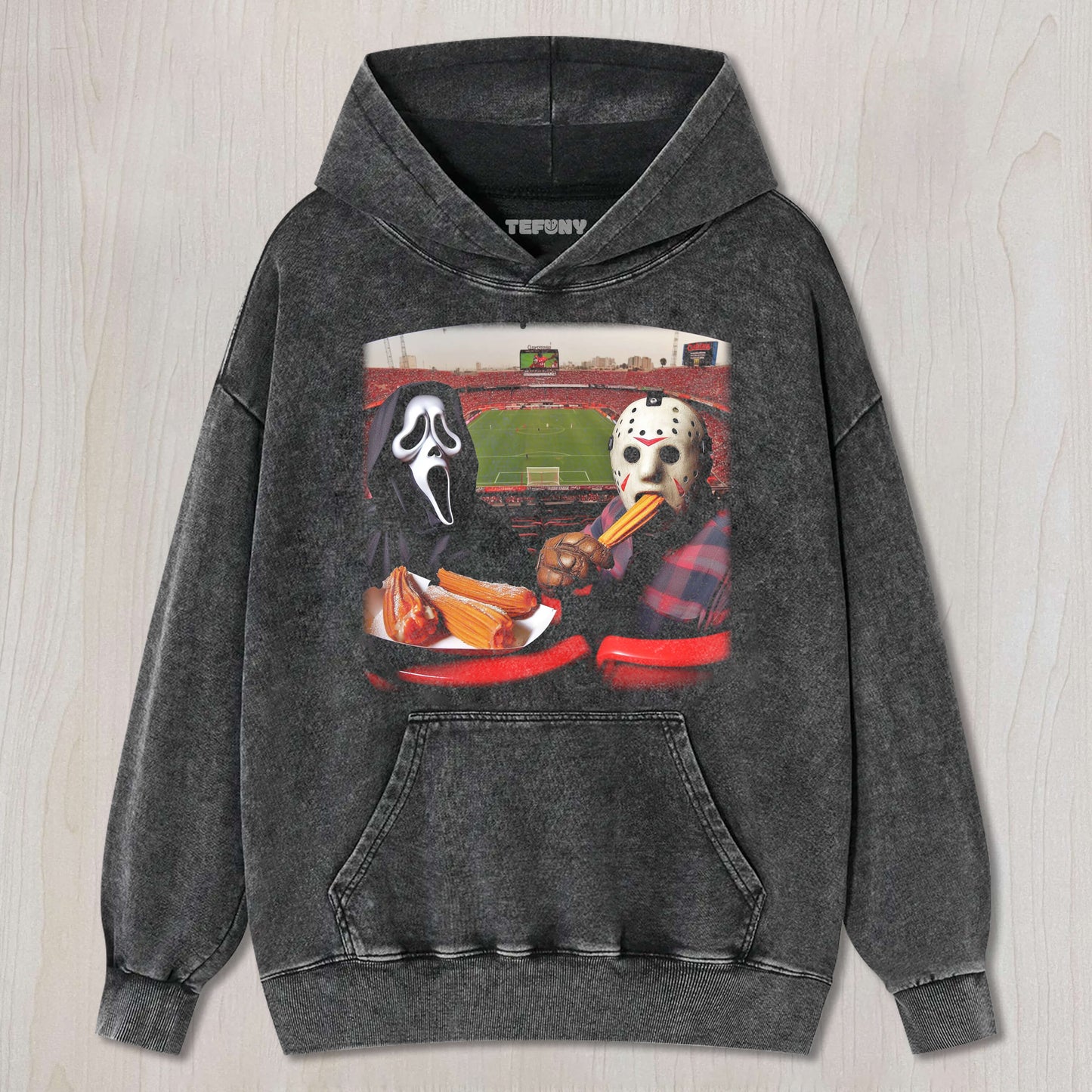 GHOSTFACE AND JASON ARE WATCHING THE GAME T-SHIRT