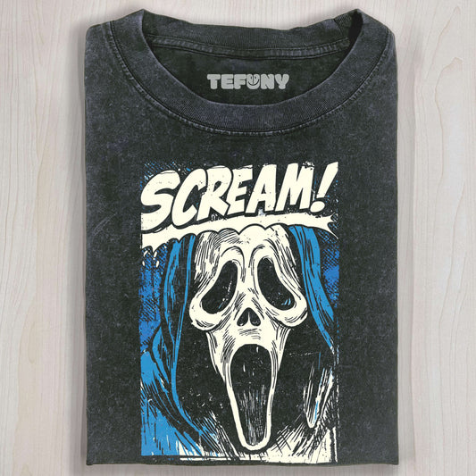 BLUE SCREAM T-SHIRT