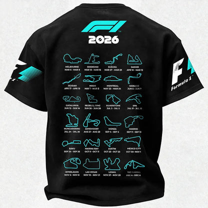 F1 2026 Calendar Printed Oversized Unisex T-shirt