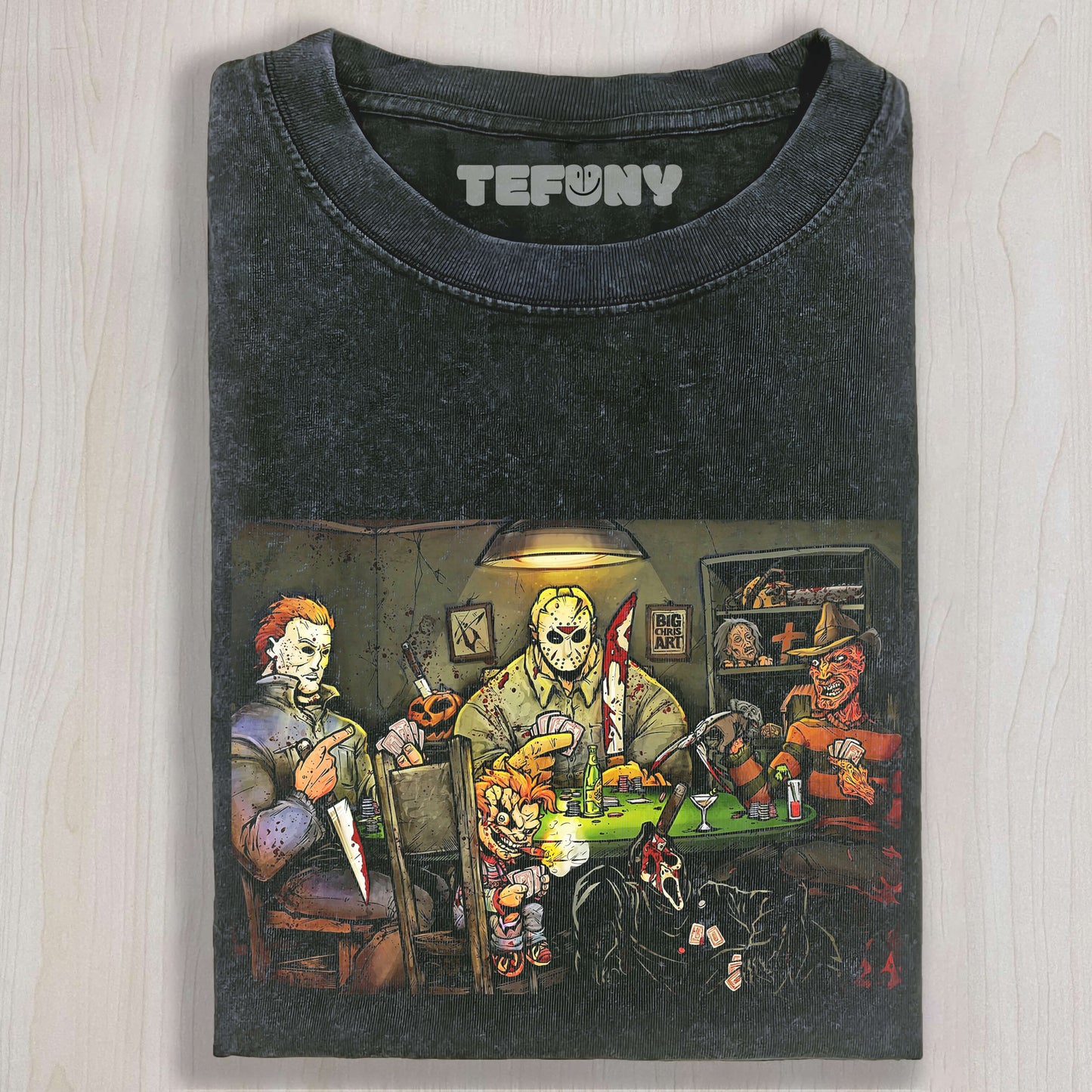 MICHAEL MYERS & JASON VOORHEES & CHUCKY & FREDDY KRUEGER & GHOSTFACE T-SHIRT