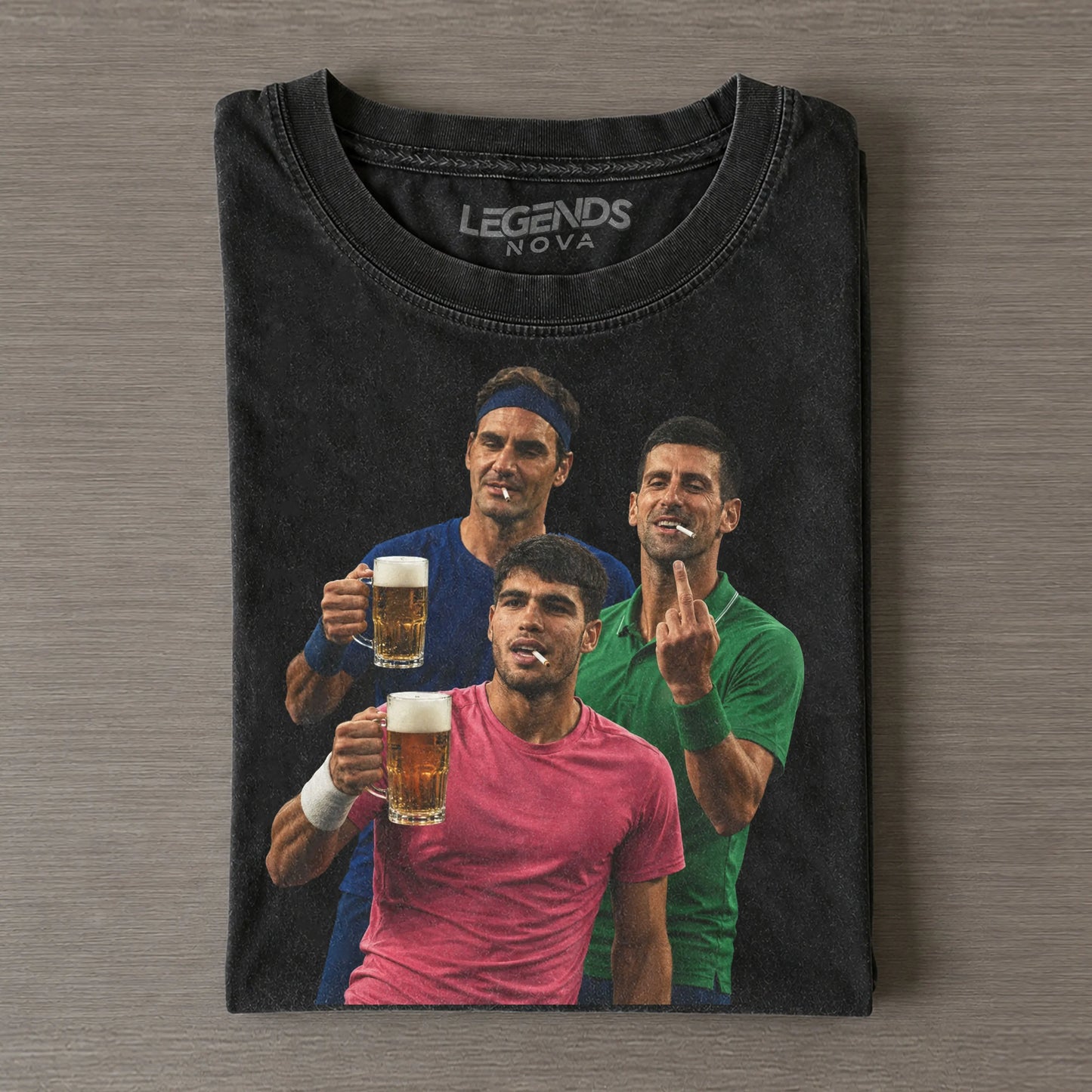Carlos Alcaraz & Roger Federer & Novak Djokovic 2026 Vintage T-shirt