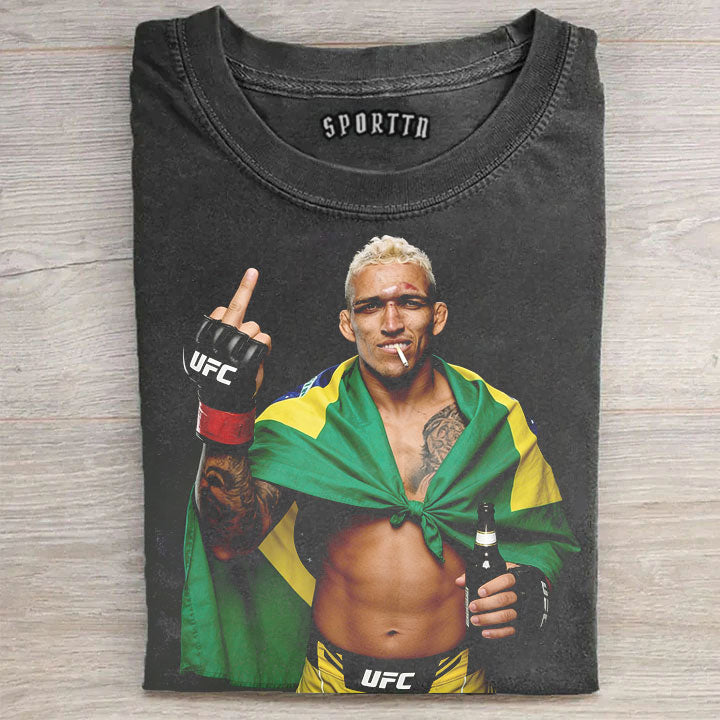 Charles Oliveira Middle Finger Vintage Tee