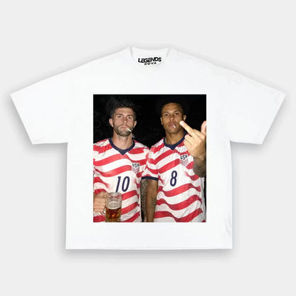 Christian Pulisic & Weston McKennie USA Soccer Style Tee 7