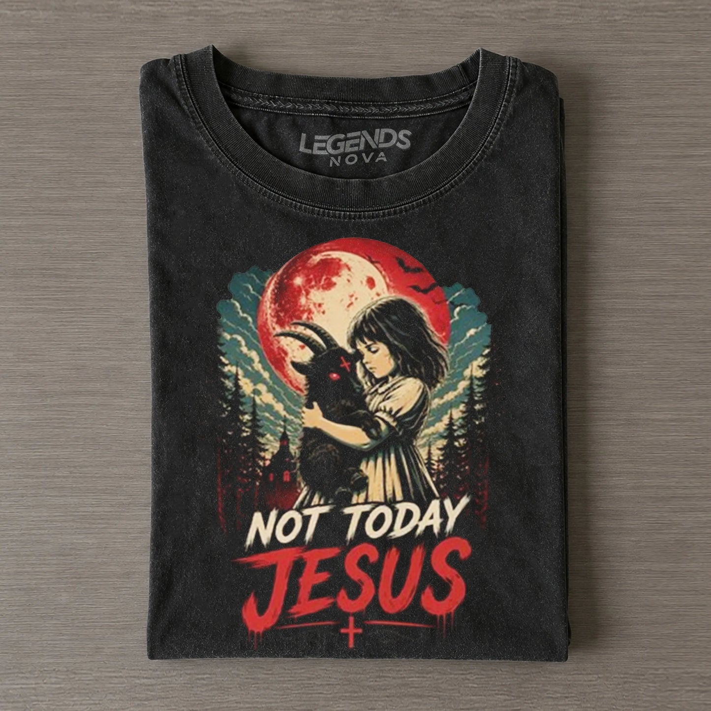 Funny Not Today Jesus Vintage T-shirt