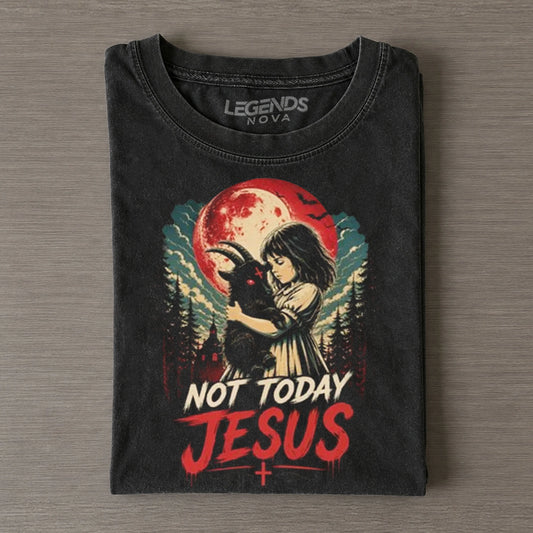 Funny Not Today Jesus Vintage T-shirt