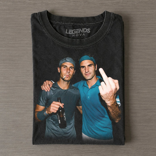 Roger Federer & Rafael Nadal Tennis legend graphic T-shirt