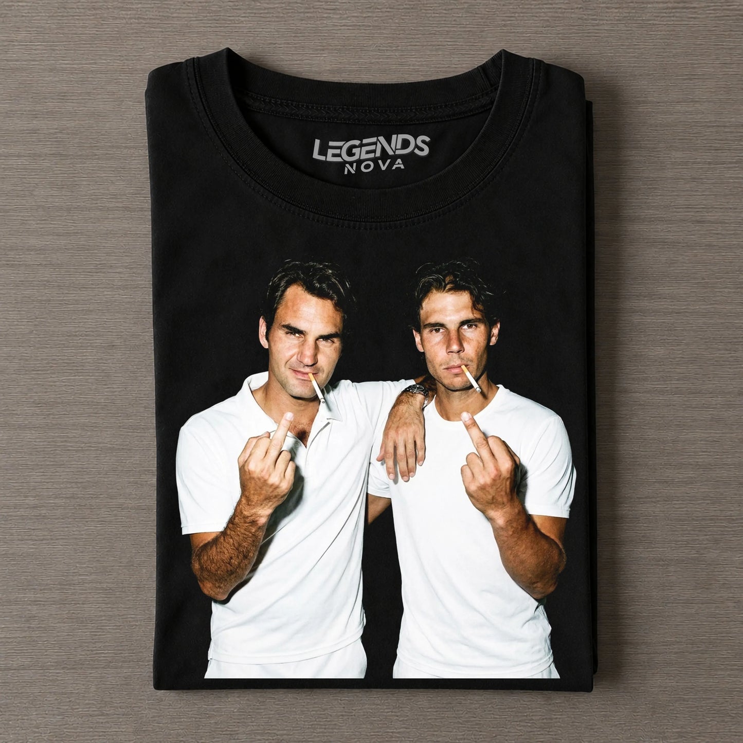 Roger Federer & Rafael Nadal Tennis legend graphic T-shirt