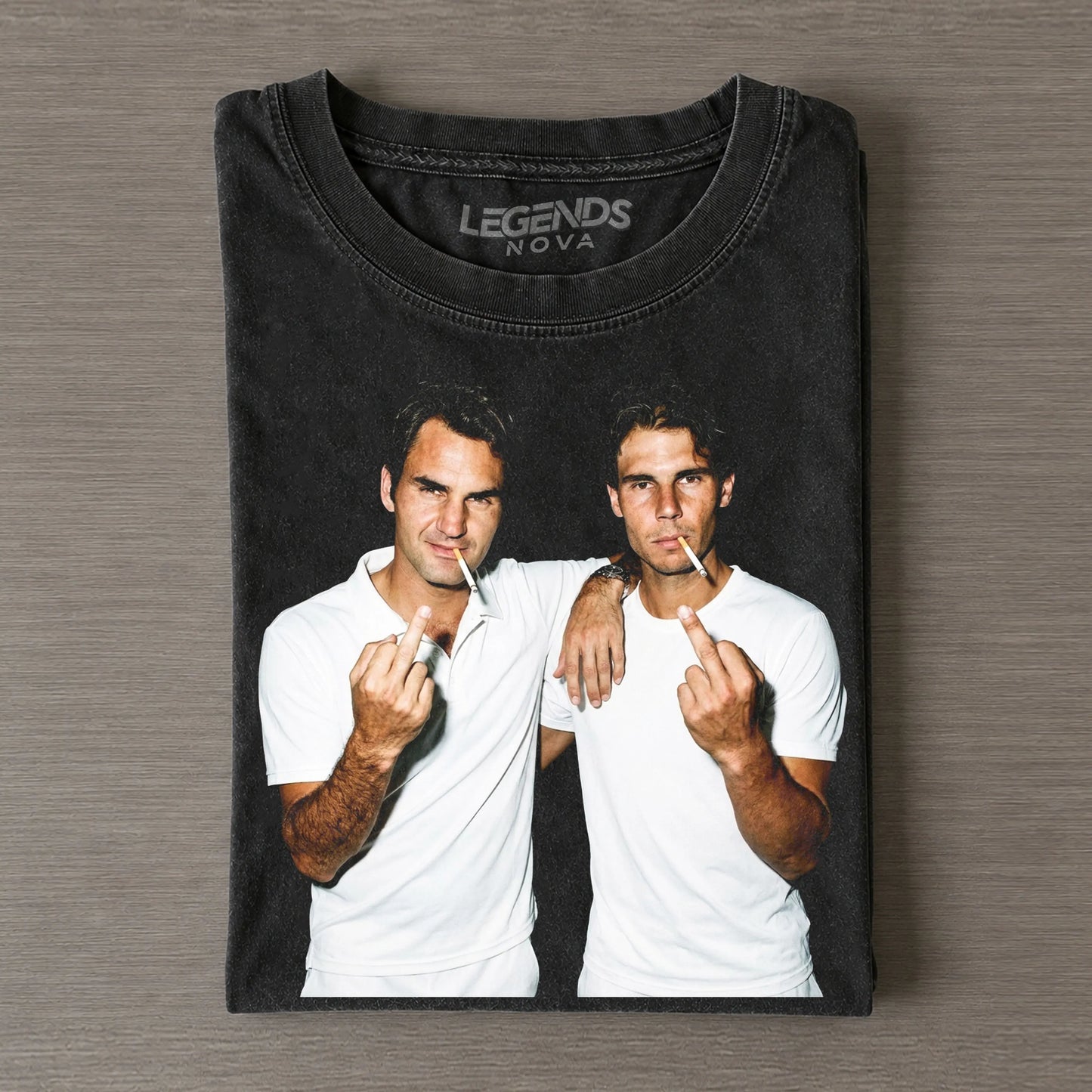Roger Federer & Rafael Nadal Tennis legend graphic T-shirt