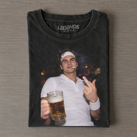 Roger Federer Tennis legend graphic T-shirt
