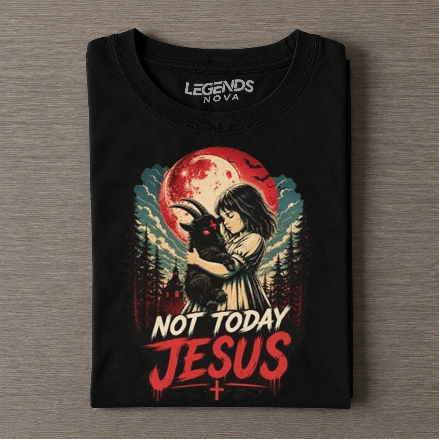 Funny Not Today Jesus Vintage T-shirt